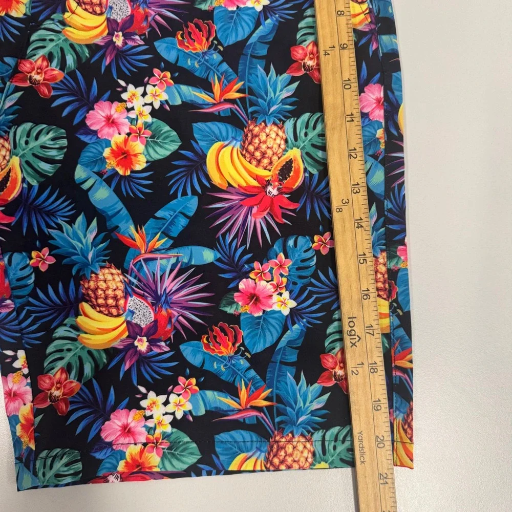 Hreski Tropical Fruit Shorts‎ Mens 34 Multicolor Excellent Golf Summer Pineapple